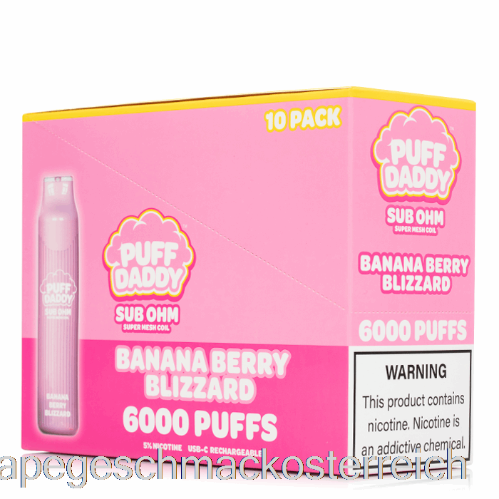 [10er-Pack] Puff Daddy 6000 Einweg-Vape-Geschmack